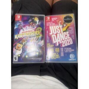 Lot of 2 Nintendo Switch Games (Just Dance 2020 & Nickelodeon Kart Racers 2 GP)